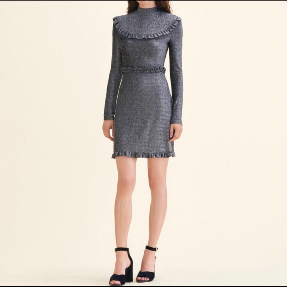 Maje silver party dress